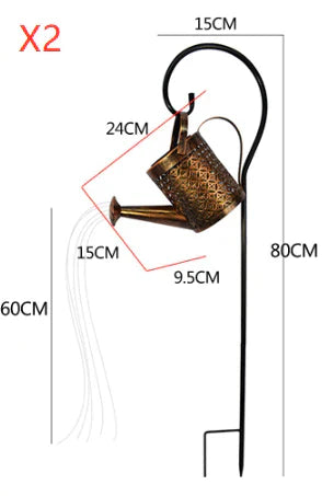 Outdoor Solar Watering Can Ornament Garden Lamp